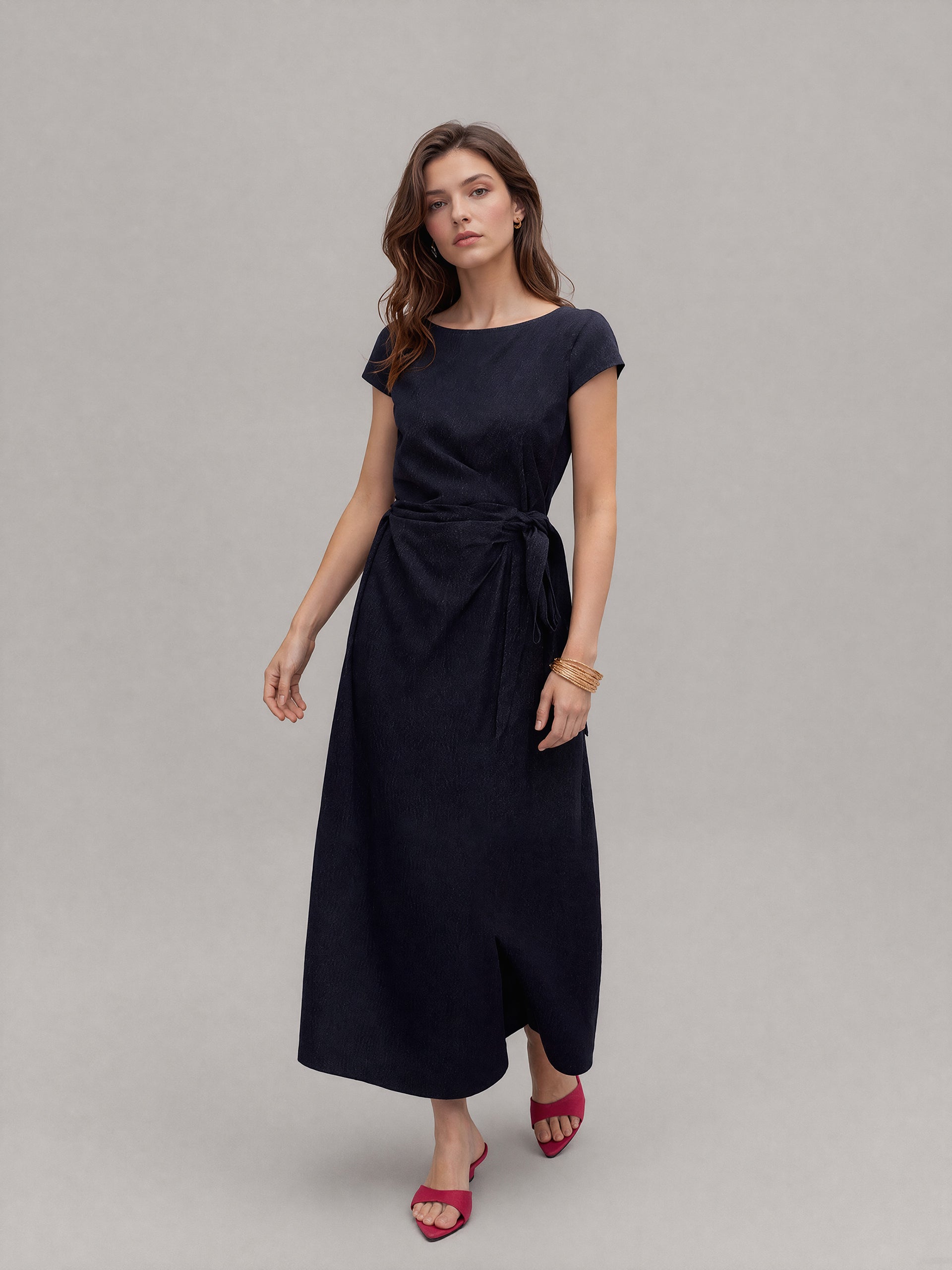 Navy Grace Wrap Dress