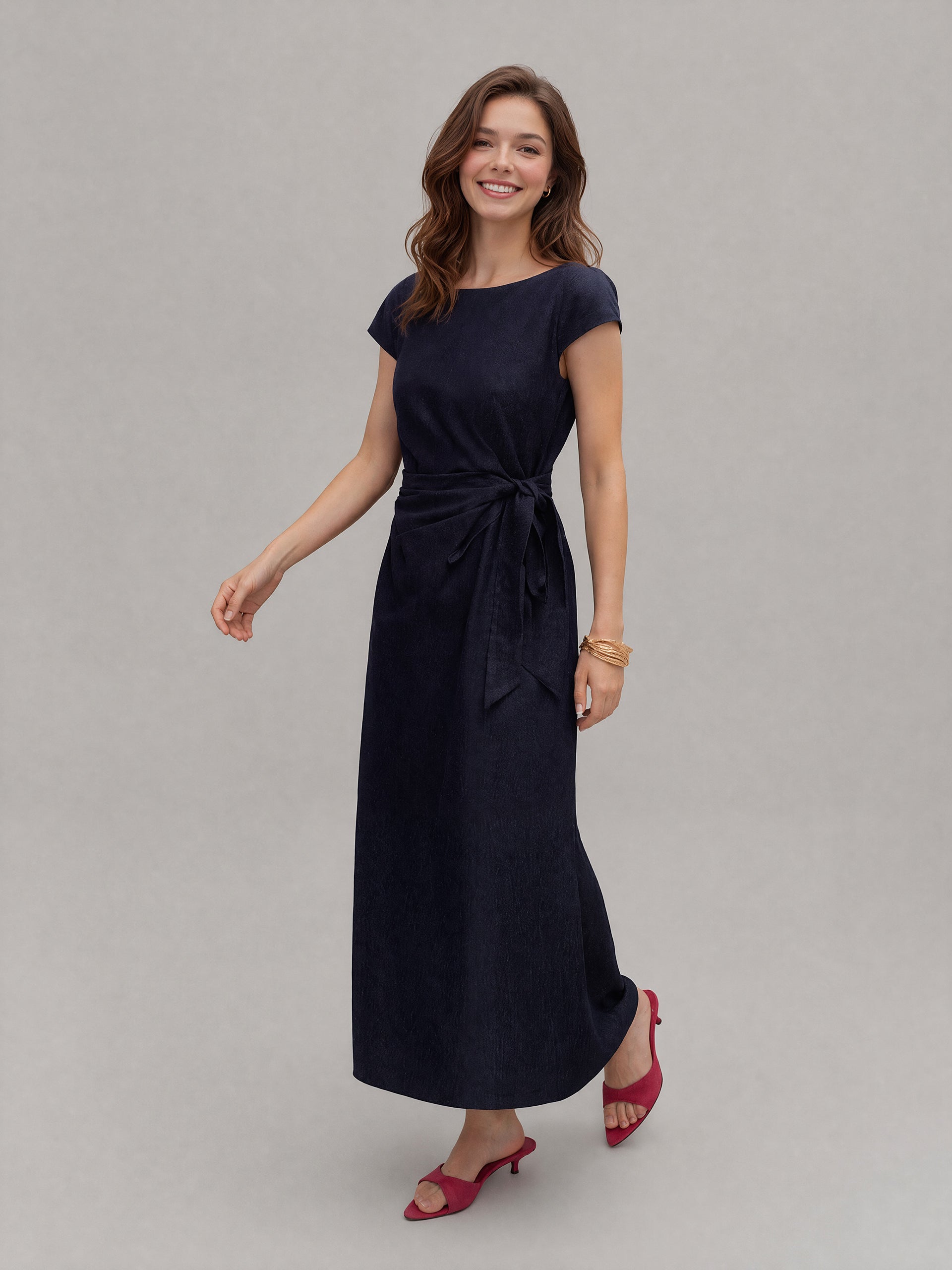Navy Grace Wrap Dress