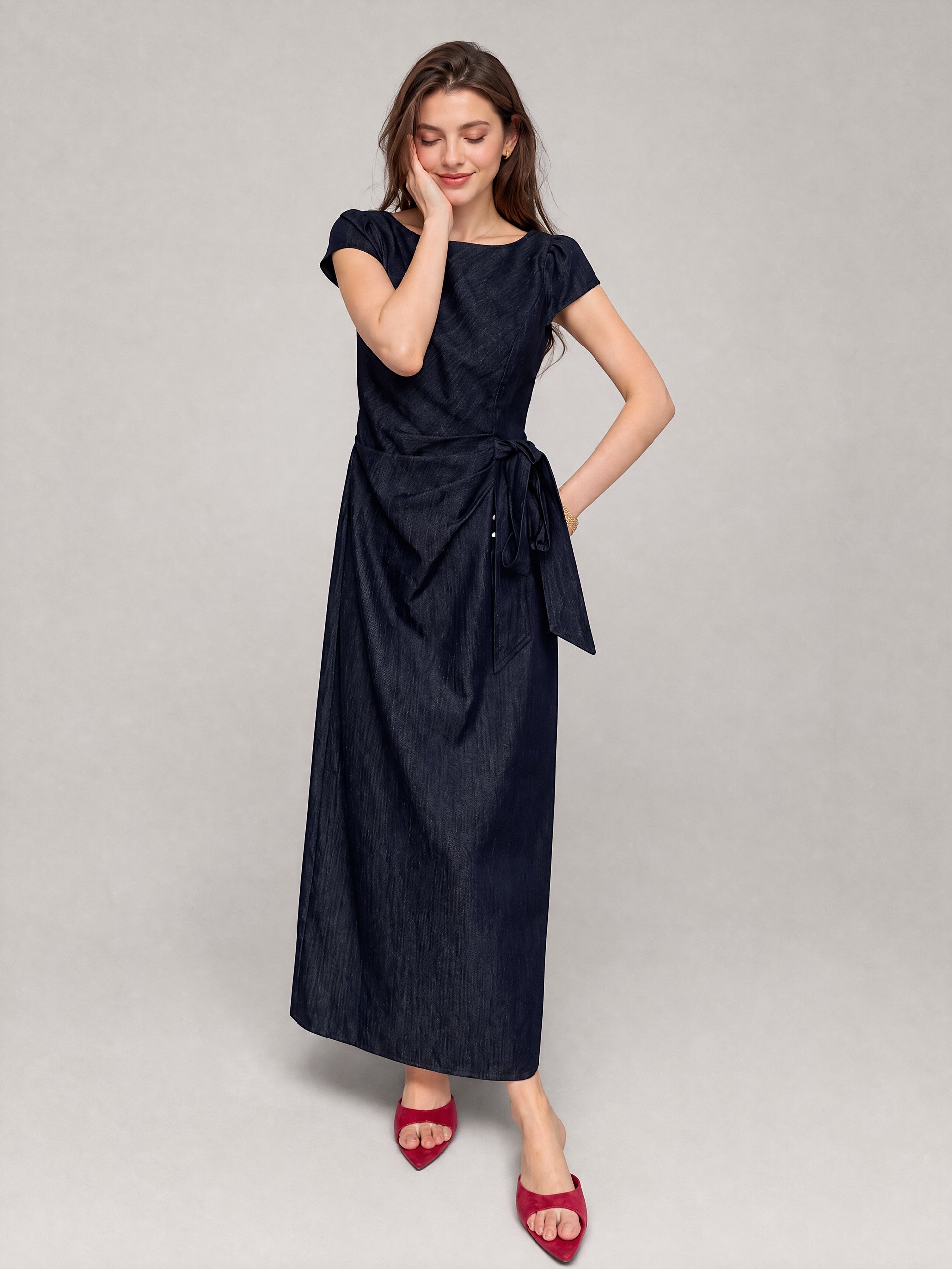 Navy Grace Wrap Dress